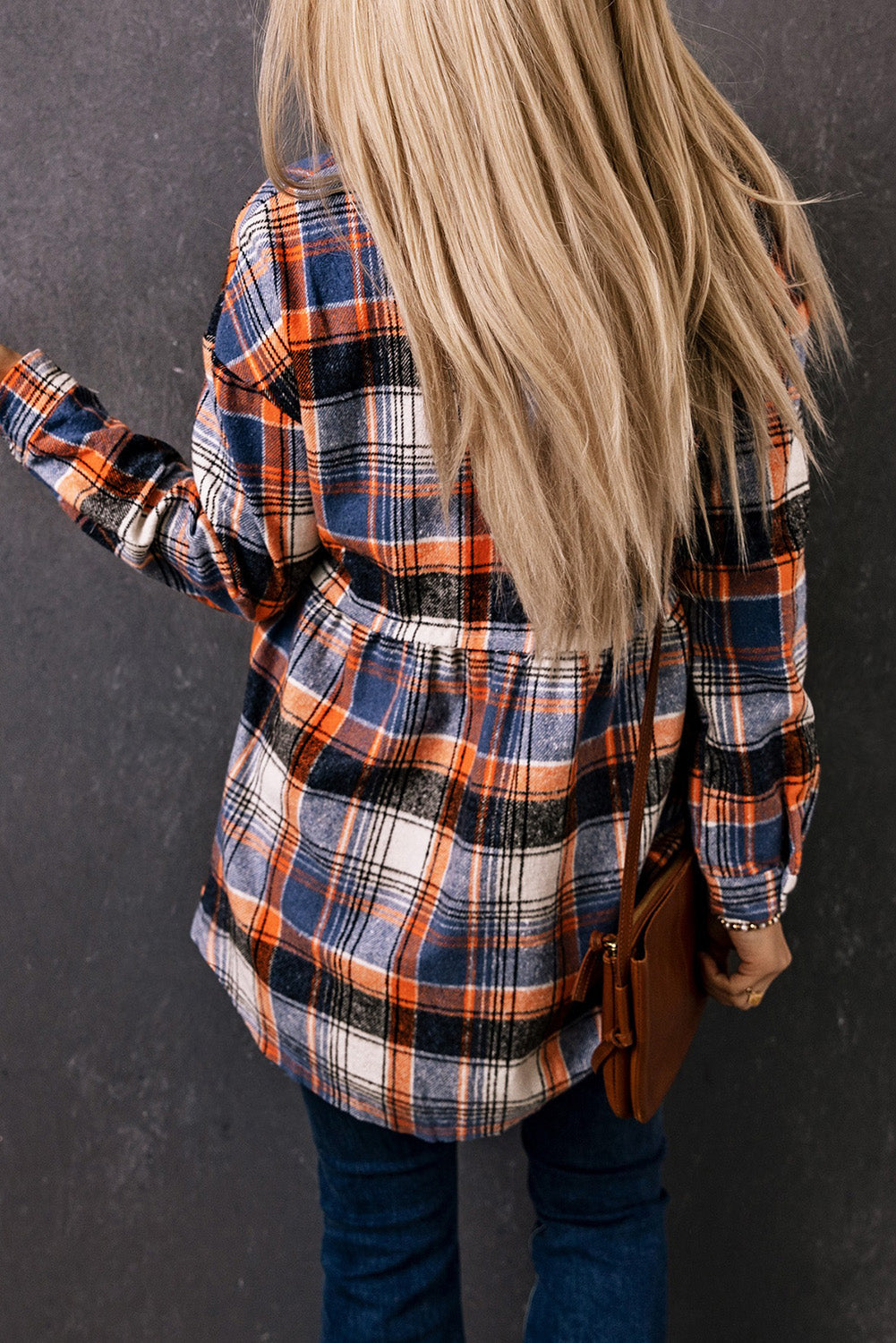 Multicolor Plaid Button Down Ruffled Shacket